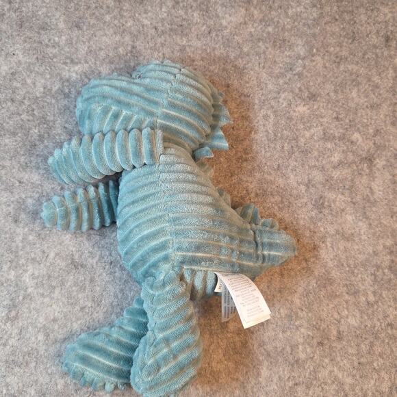 Carters Dinosaur Baby T-Rex Plush Teal Green Corduroy 8.5" Stuffed Animal Toy - Picture 7 of 11